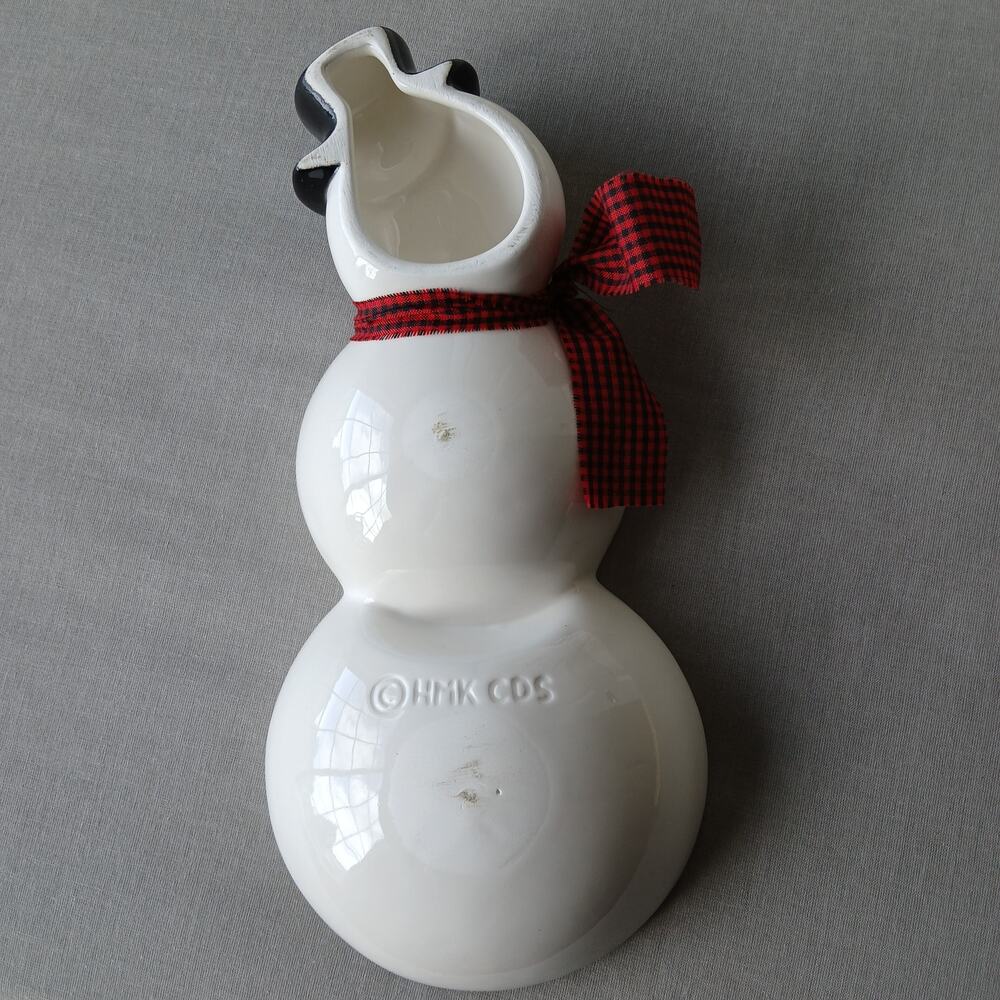 Hallmark Snowman Candy Dish 11" snack bowl serving tray winter holiday nuts dip - Picture 2 of 8